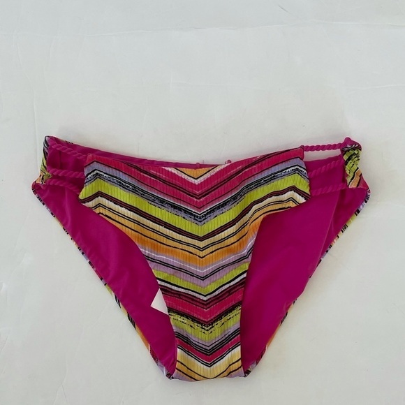 Becca by Rebecca Virtue pink Farah hipster reversible bikini bottoms M NWT - Picture 5 of 9